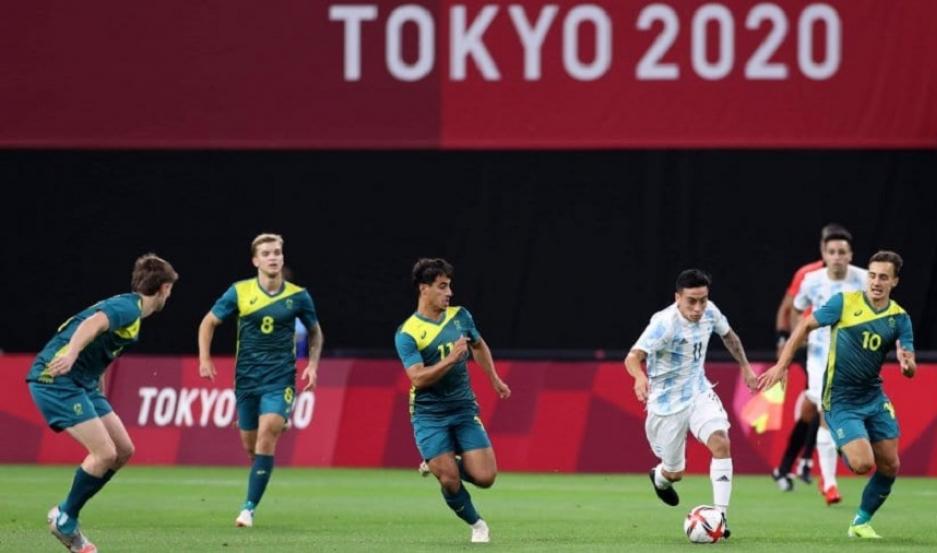Flojo debut del fútbol en los Juegos Olímpicos: perdió 2 a 0 contra Australia