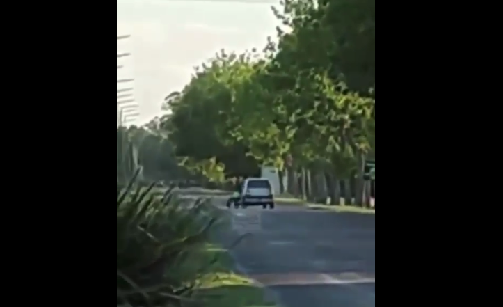 Video: arrastró a un agente de tránsito para evitar un control policial