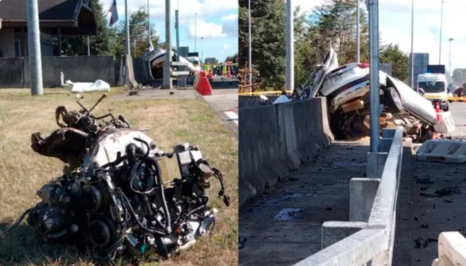 Video: automovilista murió en Chile tras chocar a 220 km/h contra una estación de peaje