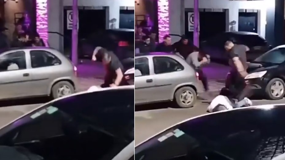 Video: patovicas y una brutal golpiza en la puerta de un boliche en Necochea