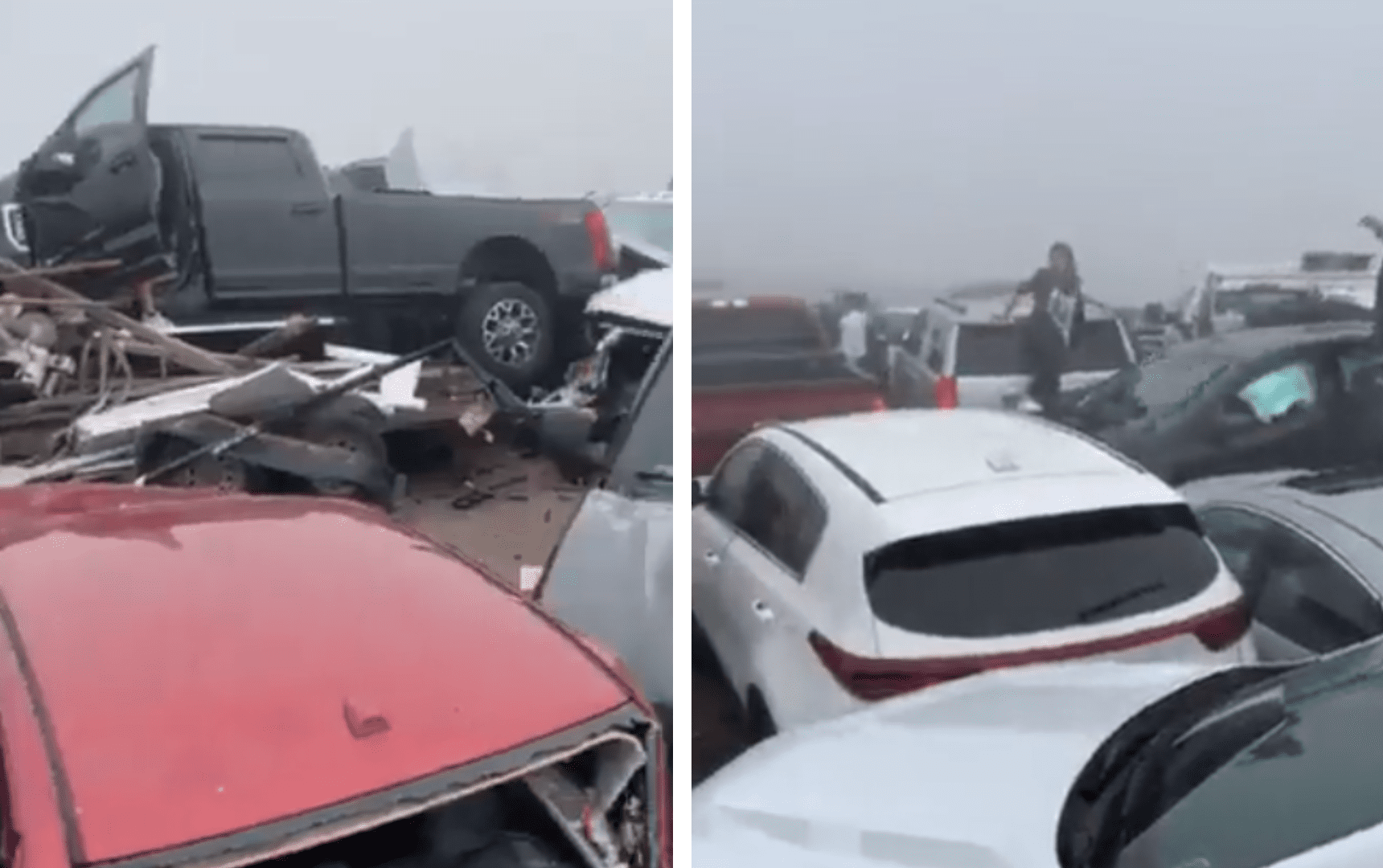 Video: siete personas murieron tras un múltiple choque entre 158 vehículos en Estados Unidos