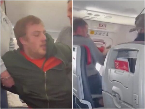 Terror en el aire: un pasajero quiso abrir la puerta de emergencia en pleno vuelo