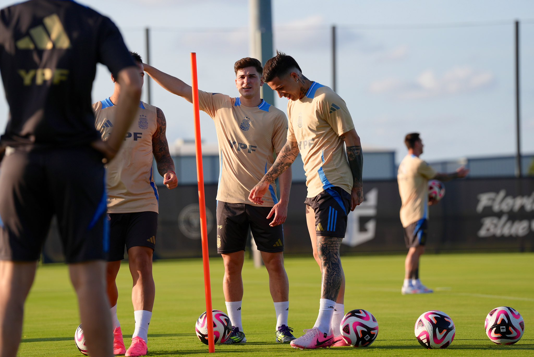 La Selección argentina tuvo su primer entrenamiento en Miami