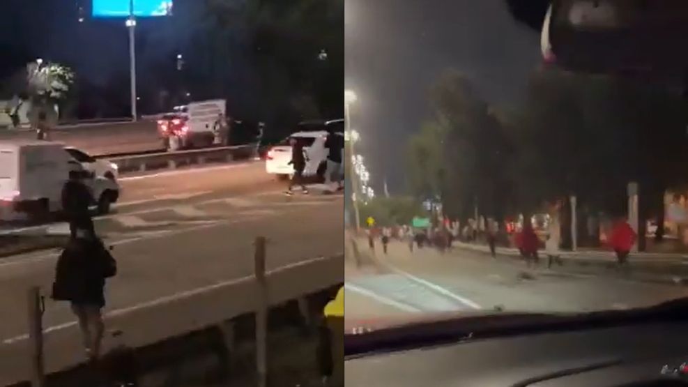 Incidentes en la General Paz entre hinchas de Platense y River