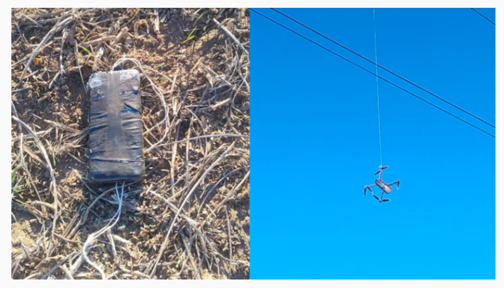 Intentaron ingresar teléfonos celulares con un dron al penal de Bouwer pero quedó enganchado en un cable