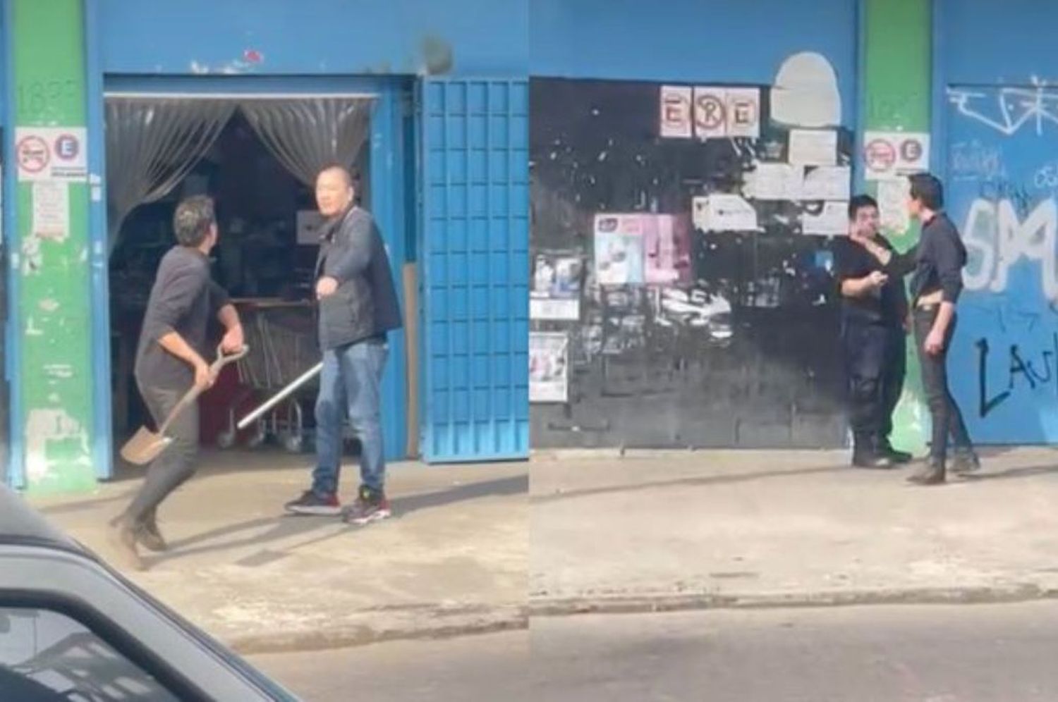El dueño de un supermercado chino en Castelar se agarró a palazos con un cliente por un agua mineral