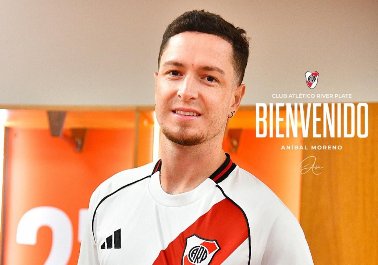 Oficial: River anunció a Aníbal Moreno como refuerzo para 2026