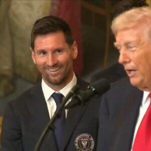 Messi entró junto a Donald Trump en la Casa Blanca