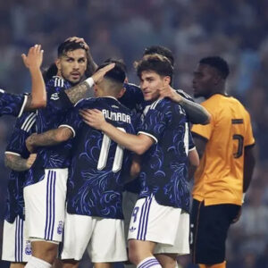 Goleada de la Selección Argentina ante Zambia en la despedida de Otamendi