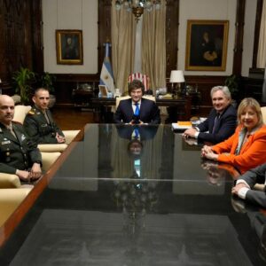 Javier Milei se encontró con Nahuel Gallo