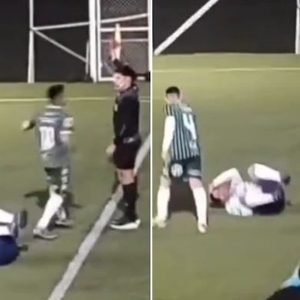 Brutal agresión a un juez de línea en un partido entre Racing y San Miguel: expulsaron al jugador “de por vida”
